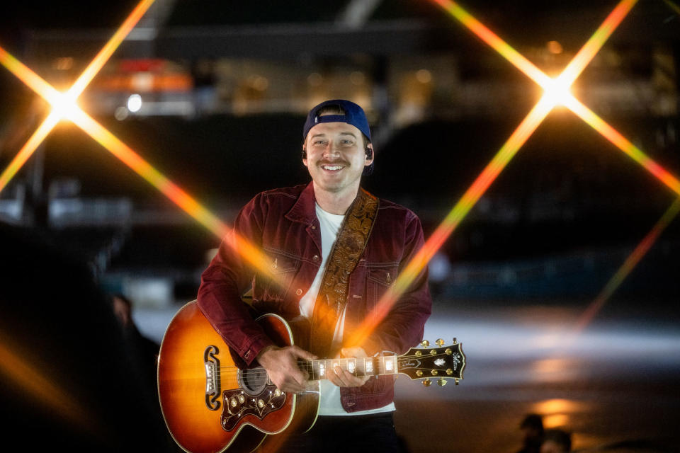 Morgan Wallen performs at the 2023 Billboard Music Awards in Atlanta (Derek White / Penske Media via Getty Images file )