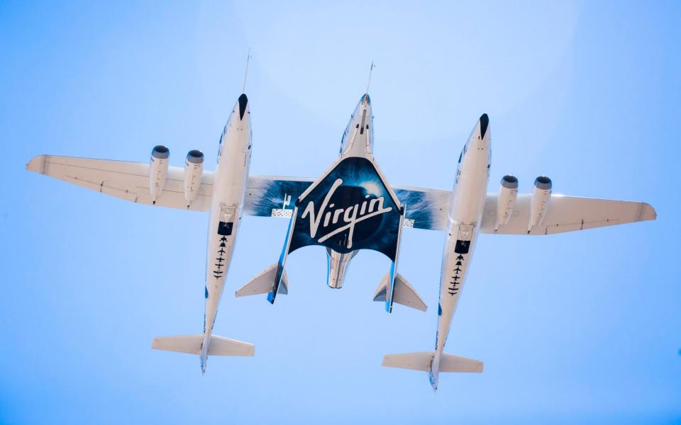 Virgin Spaceship Unity and Virgin Mothership Eve take to the skies on their first captive carry flight on 8 September 2016 - Virgin Galactic 