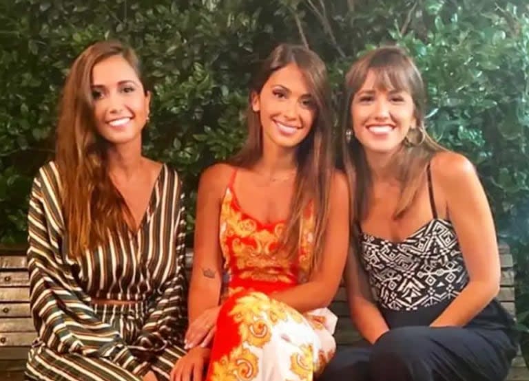 Antonela Roccuzzo junto a sus hermanas (Imagen de archivo)