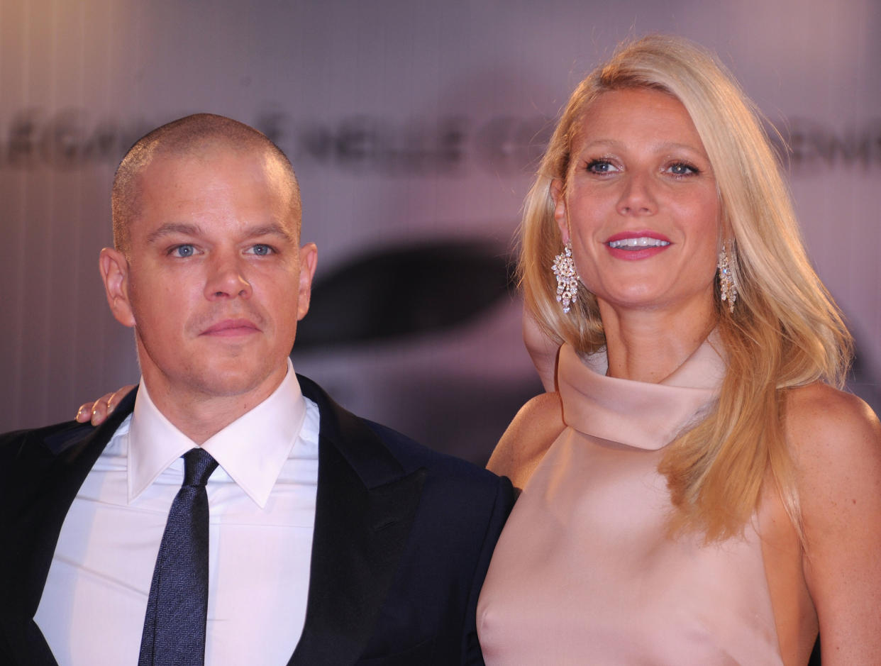 Matt Damon and Gwyneth Paltrow attend the “Contagion” premiere in 2011. (Photo: Getty Images)