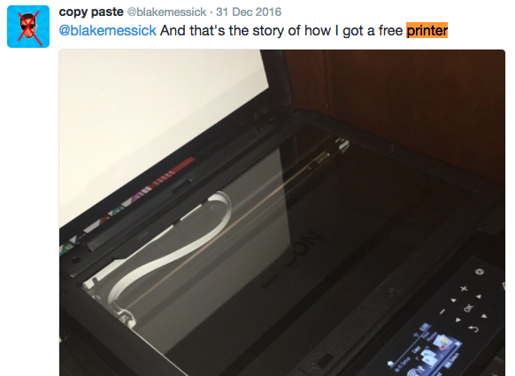 How to get a free printer [Twitter]