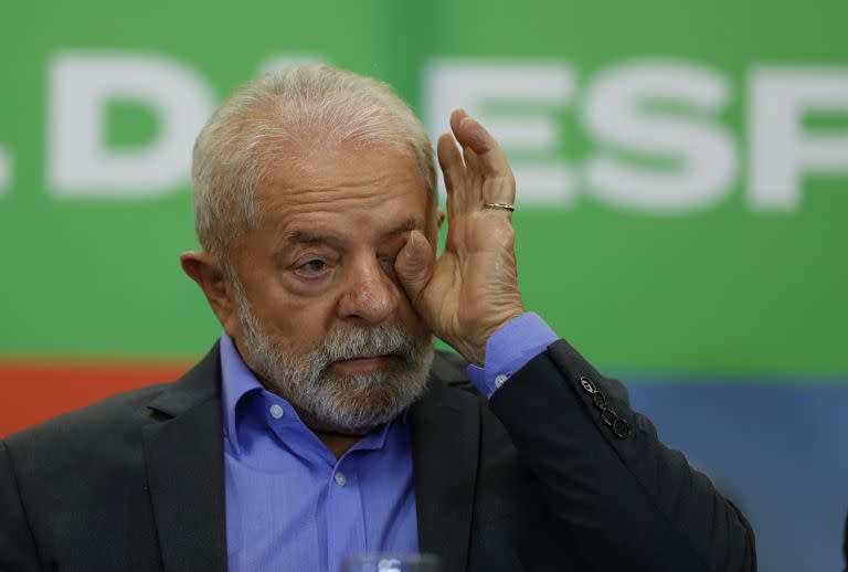 Luiz Inacio Lula da Silva, en un acto en San Pablo. (AP/Marcelo Chello)