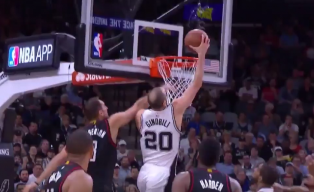 Manu Ginobili throws down massive dunk on Chris Bosh in Game 5 of the 2014  NBA Finals (Video)