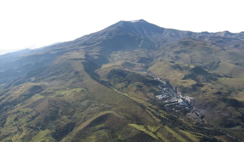 Imagen panorámica del volcán Puracé. Foto: Servicio Geológico Colombiano