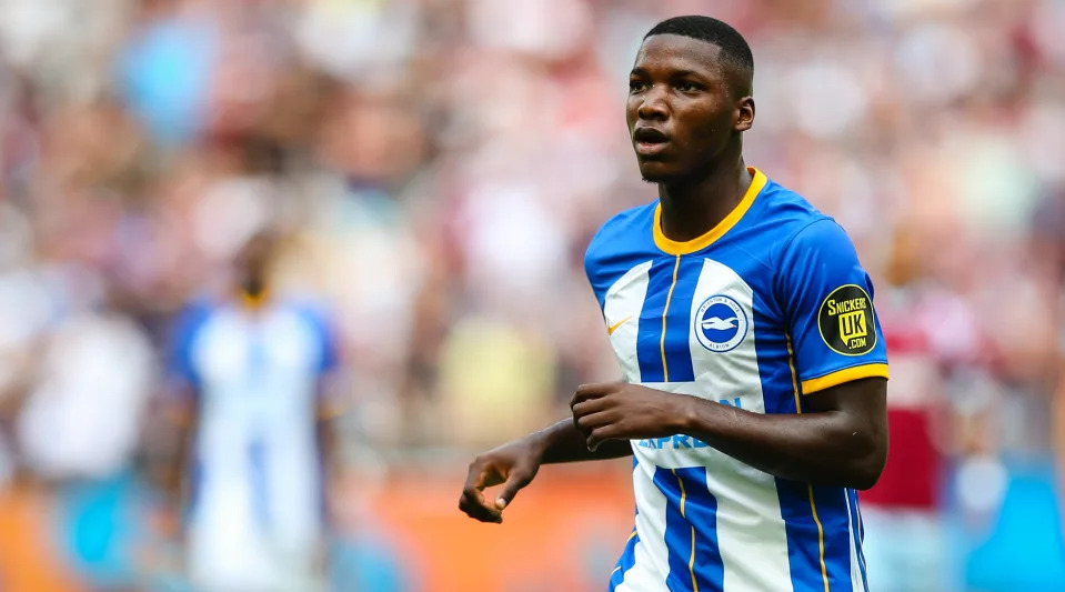 Moises Caicedo of Brighton & Hove Albion during the Premier League match between West Ham United and Brighton & Hove Albion on 21 August, 2022 at the London Stadium in London, United Kingdom