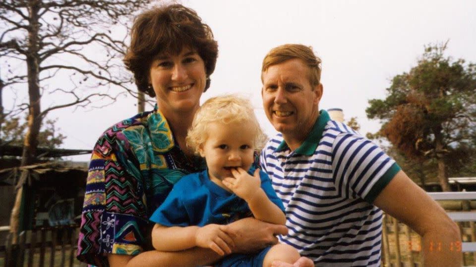 The Clarks are seen with their son, Iain, during a visit to the zoo. - Courtesy of Jonathan Clark