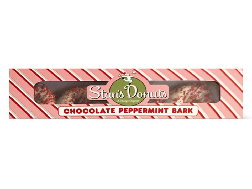 Stan's Donuts chocolate-peppermint bark donuts