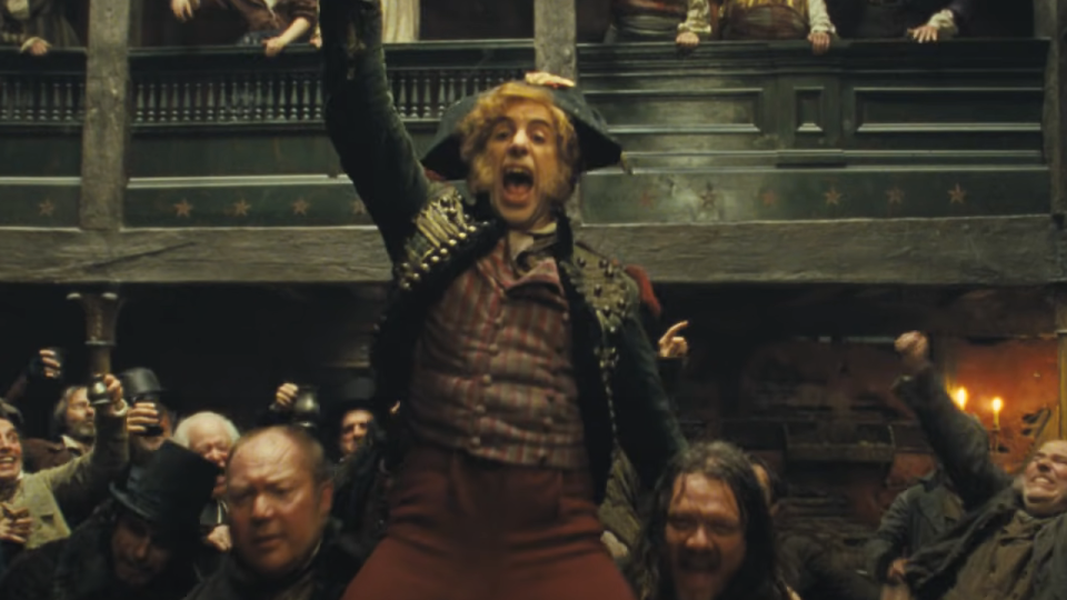 Sacha Baron Cohen in Les Miserables.