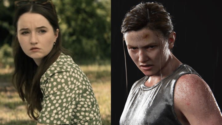 Kaitlyn Dever in No One Will Save You and Abby from The Last of Us Part II.