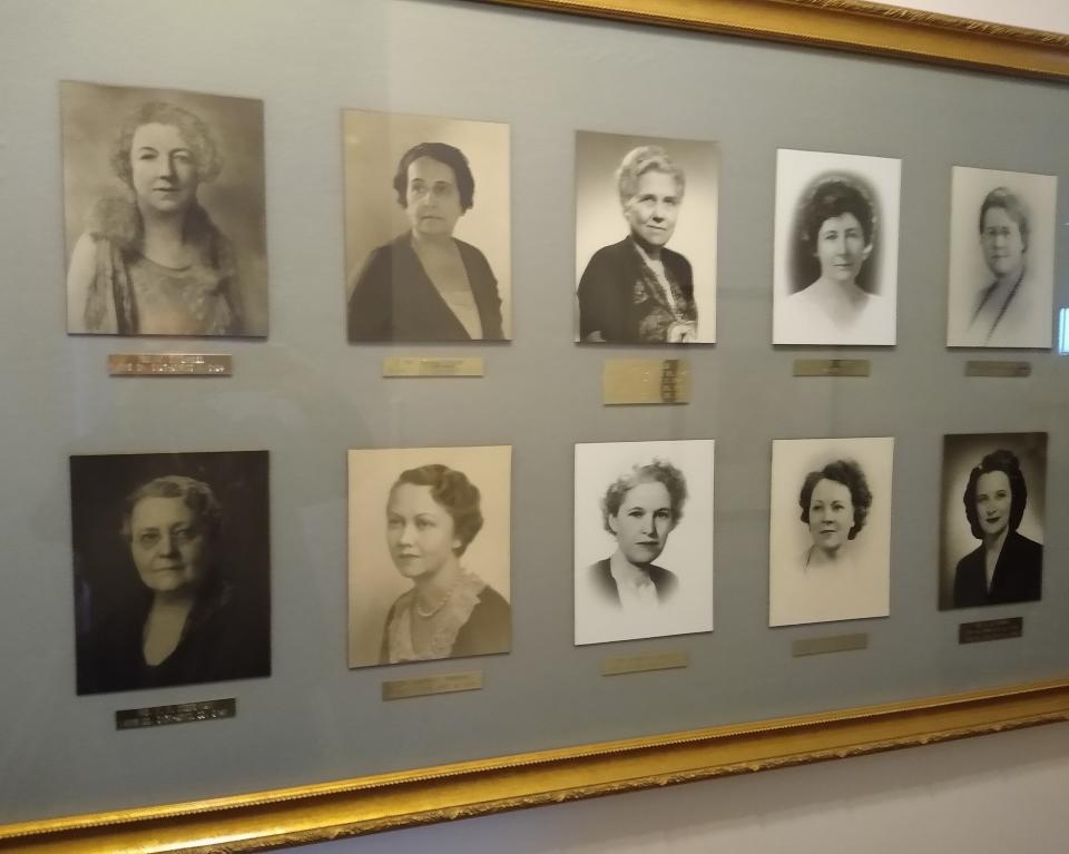 Akron Woman's City Club has framed portraits of its presidents.