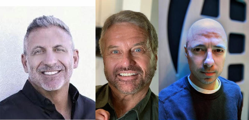 Headshots of (L-R) Ralph Mastrangelo, ACT Entertainment Director of Sales: Live Sound, Rick Coleman, ACT Entertainment Outside Sales Representative: Live Sound and Joe Langholt, ACT Entertainment Product Specialist: Live Sound.