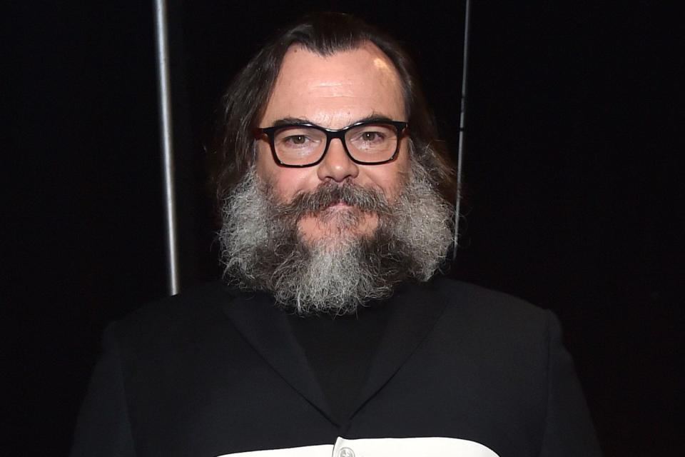 <p>Alberto E. Rodriguez/Getty </p> Jack Black in Las Vegas in April 2023