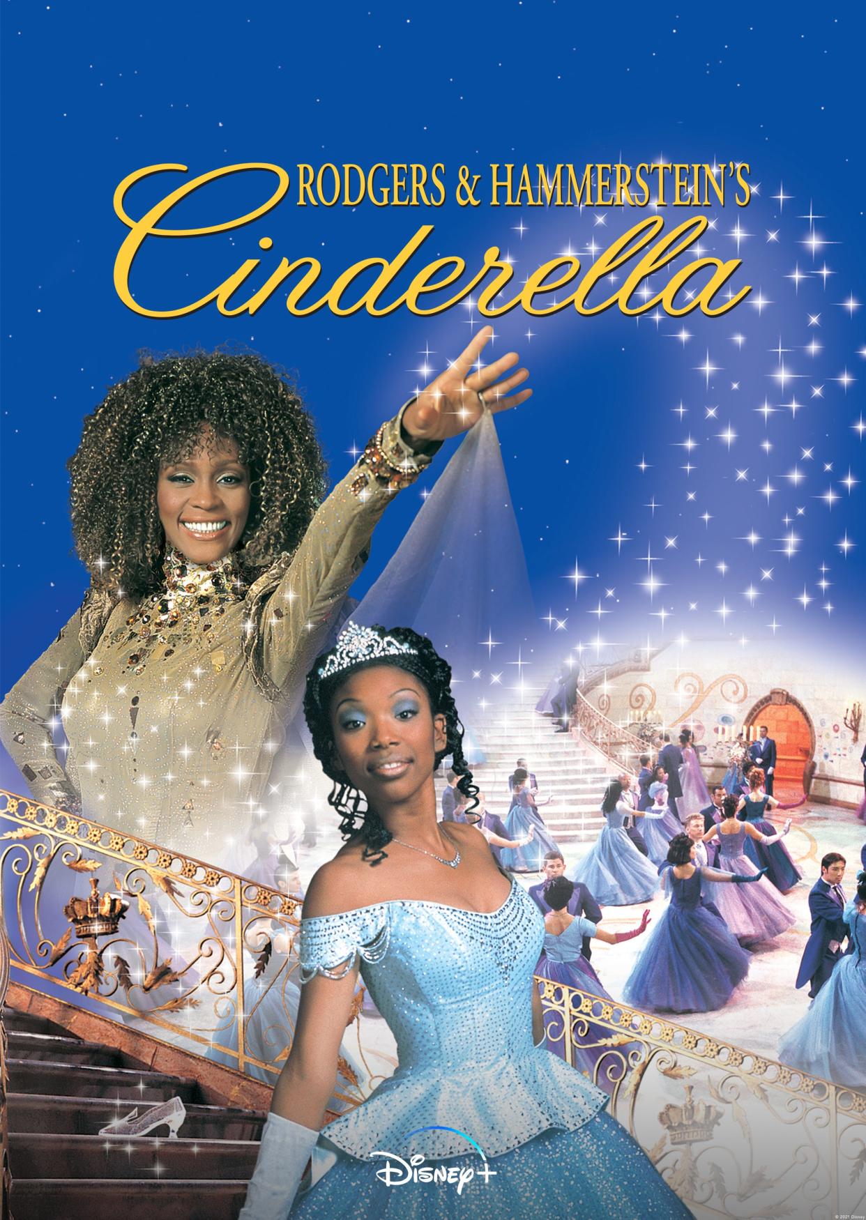 "Rogers and Hammerstein's Cinderella" starring Brandy Norwood and Whitney Houston is streaming on Disney+.