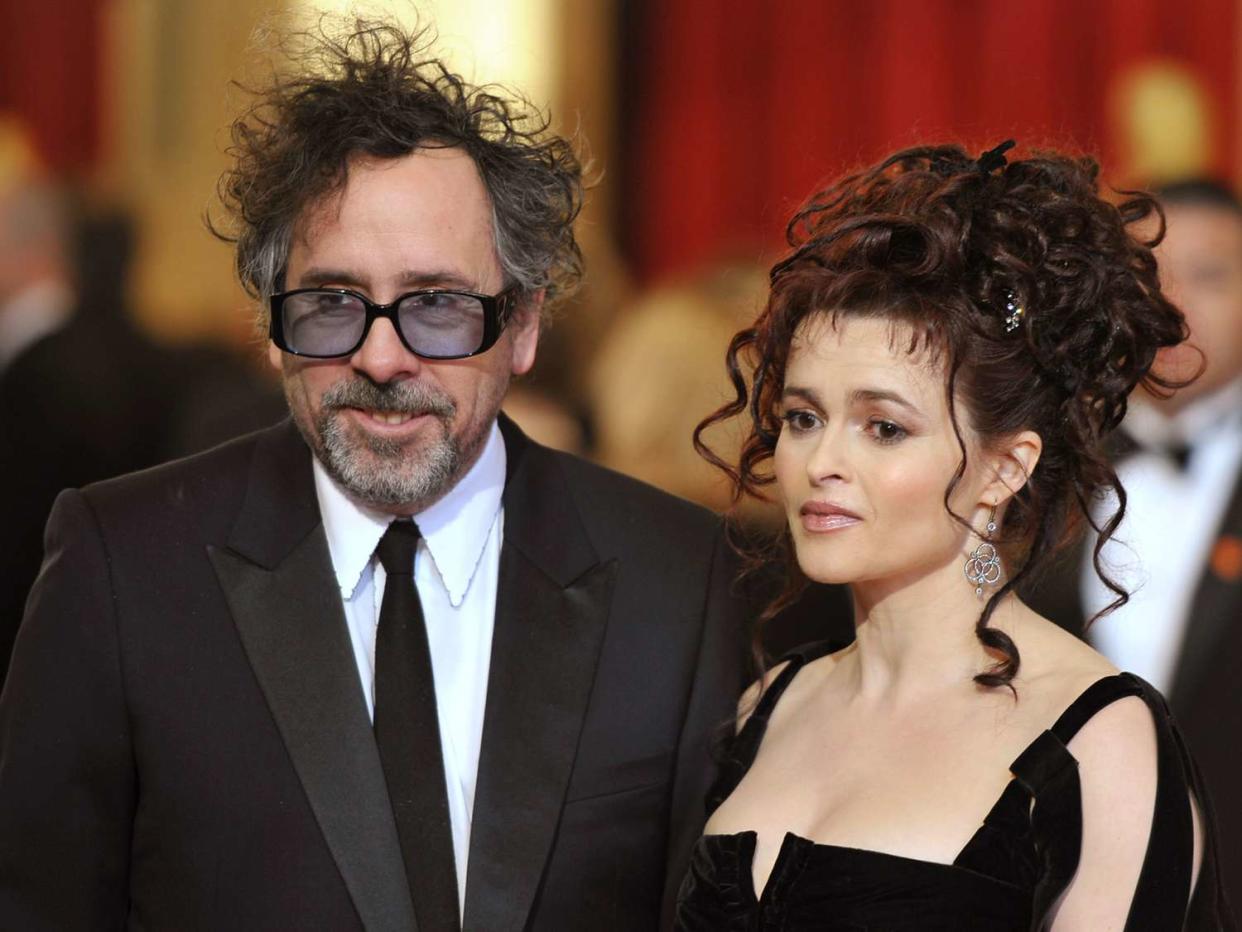 Tim Buron (L) and wife actress Helena Bonham Carter arrive at the 83rd Annual Academy Awards held at the Kodak Theatre on February 27, 2011 in Hollywood, California