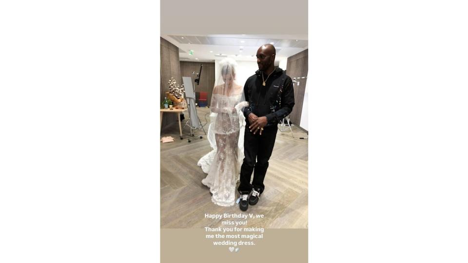 She also shared a photo with Virgil Abloh