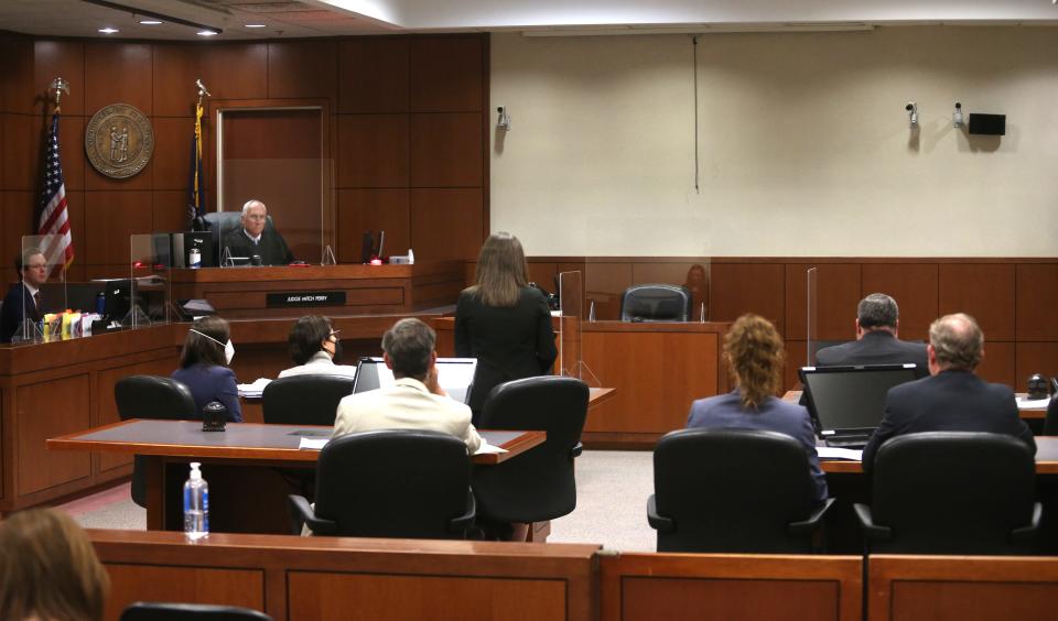 Judge Mitch Perry held a hearing at the request of Planned Parenthood and EMW Women’s Surgical Center’s request to suspend the state law banning all abortion services. Christopher Thacker represented Attorney General Daniel Cameron and Heather Gatnarek represented the ACLU.
June 29, 2022