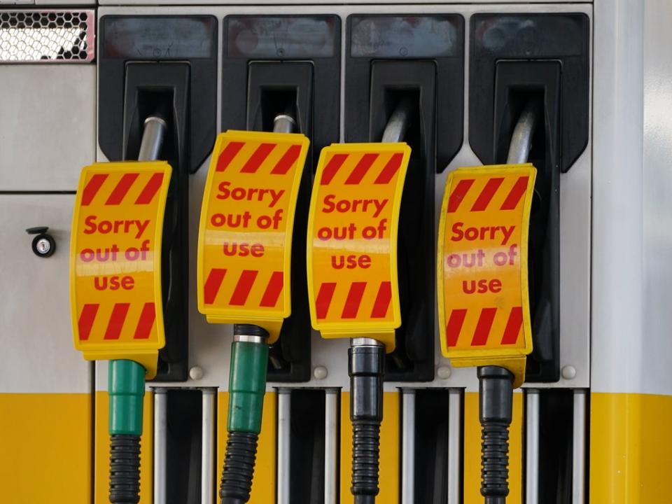 A third of drivers were unable to obtain fuel at the height of the shortage, the ONS says (Yui Mok/PA) (PA Wire)