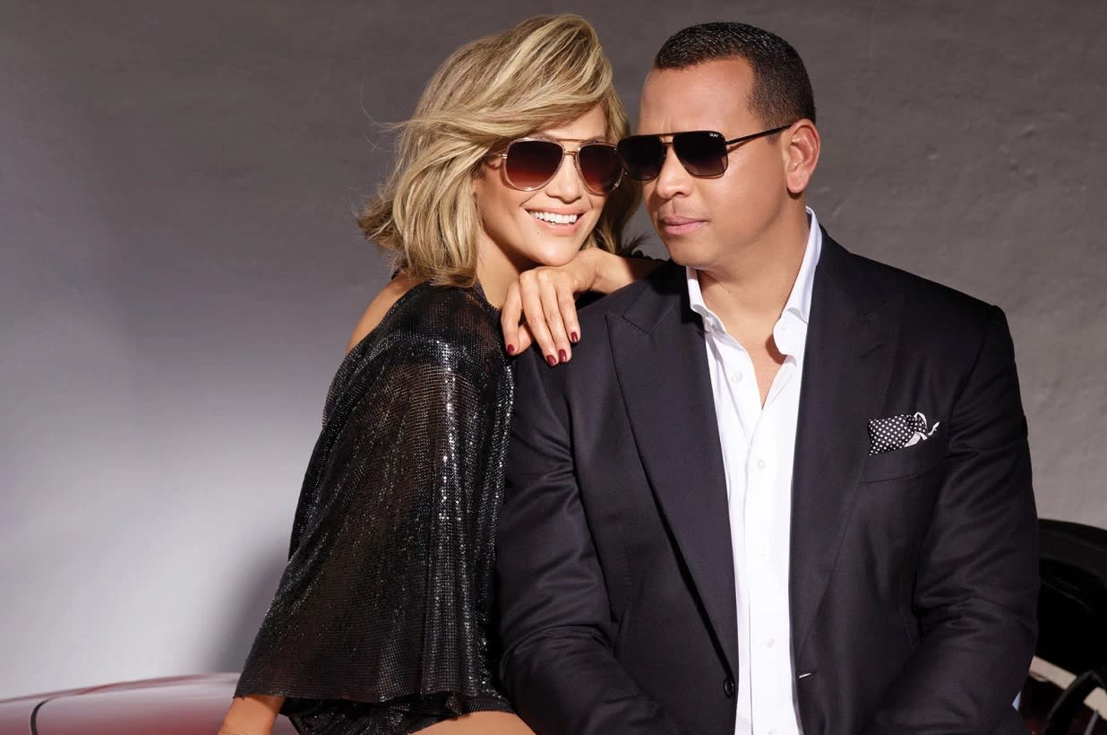 Jennifer Lopez and Alex Rodriguez for Quay Australia. (Photo: Quay Australia)