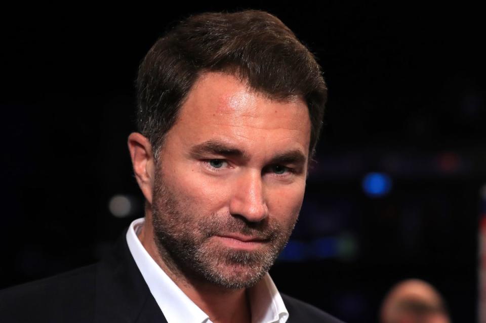 Eddie Hearn says there is zero chance of an agreement being struck in Monday’s meeting (PA)