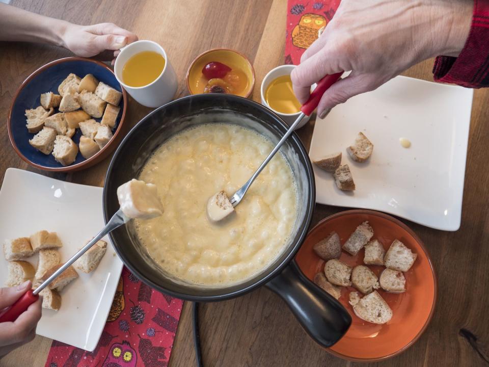 13) Host fondue night.