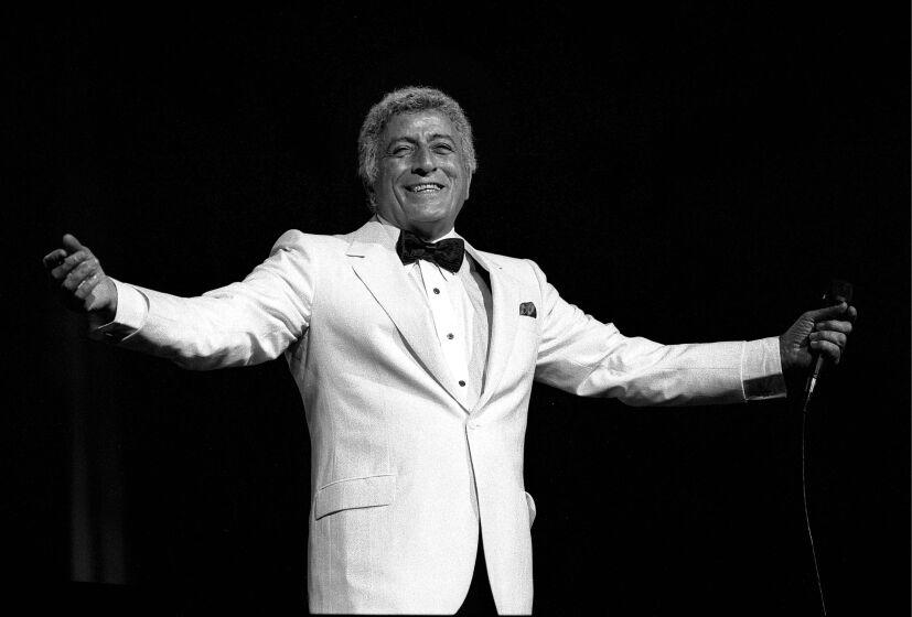 Tony Bennett performs at Radio City Music Hall in New York in 1992.