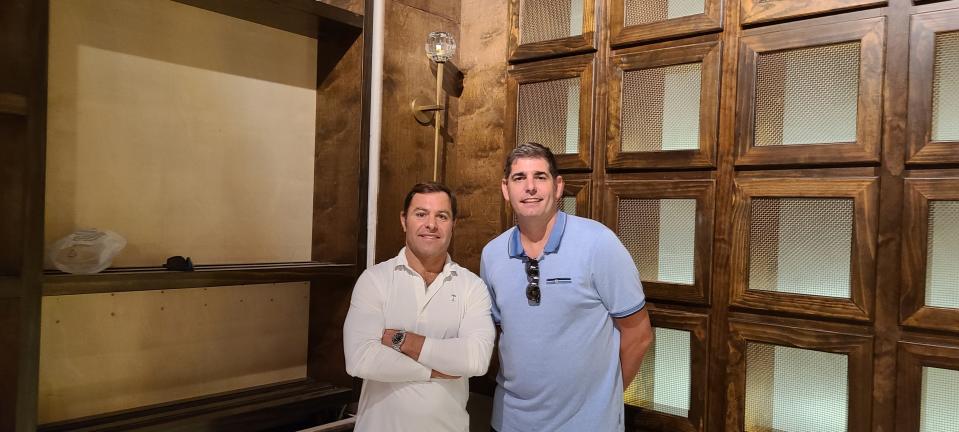 Under construction: Damn Good Hospitality partners Jeffrey John and Scott Dietz plan to open Warren Naples in November.