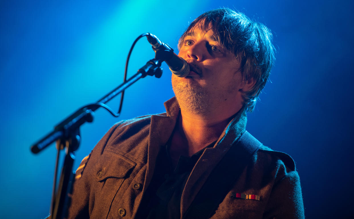 Pete Doherty of The Libertines performs at Coventry Cathedral ruins on 01 August 2021 in Coventry, UK. Picture date: Sunday 01 August 2021. Photo credit: Katja Ogrin/EMPICS Entertainment.