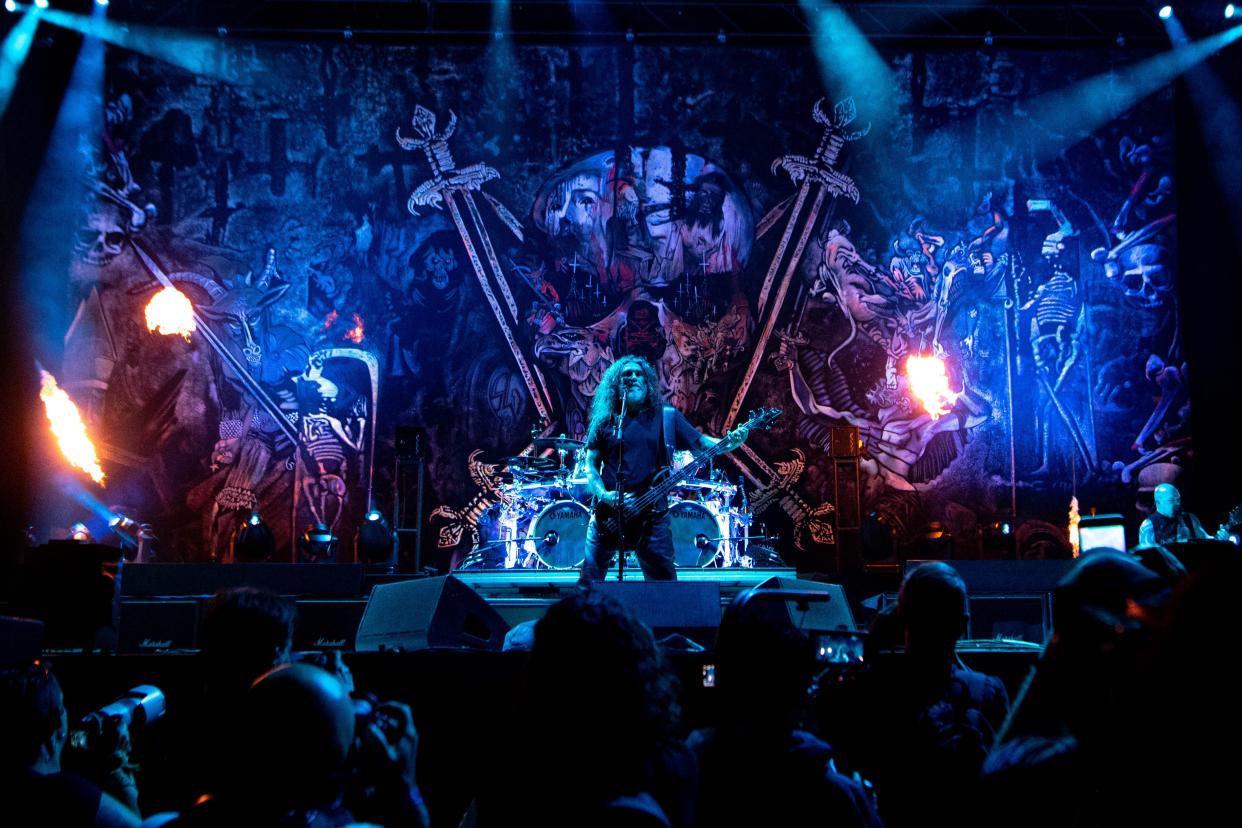 Slayer performs during the Exit 111 Rock Festival at Great Stage Park on Oct. 11, 2019, in Manchester, Tenn.