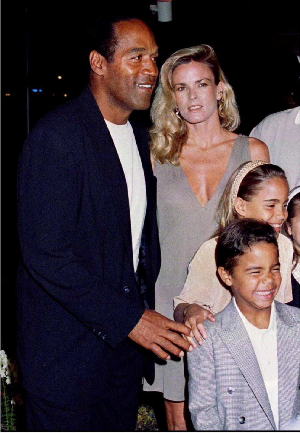 OJ Simpson is pictured with his late ex-wife Nicole Simpson and their children, 9-year-old daughter Sydney Brooke and 6-year-old son Justin. (REUTERS)