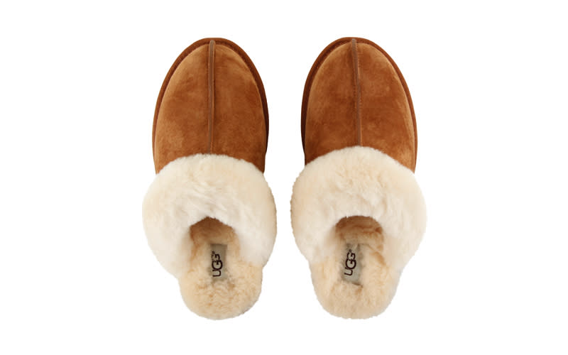 <p>Spring may be beckoning but you can’t beat a night in front of the box with fresh PJs and a pair of plush slippers. Help your mum put her feet up this Mother’s Day with a pair of UGG’s most coveted slip-ons. <em><a rel="nofollow noopener" href="https://www.ugg.com/uk/scuffette-ii-slipper/5661.html" target="_blank" data-ylk="slk:Buy now;elm:context_link;itc:0;sec:content-canvas" class="link ">Buy now</a>.</em> </p>