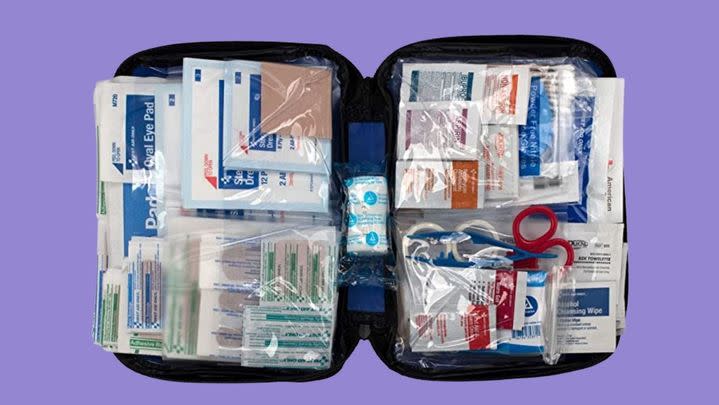 A first aid kit for potential minor injuries