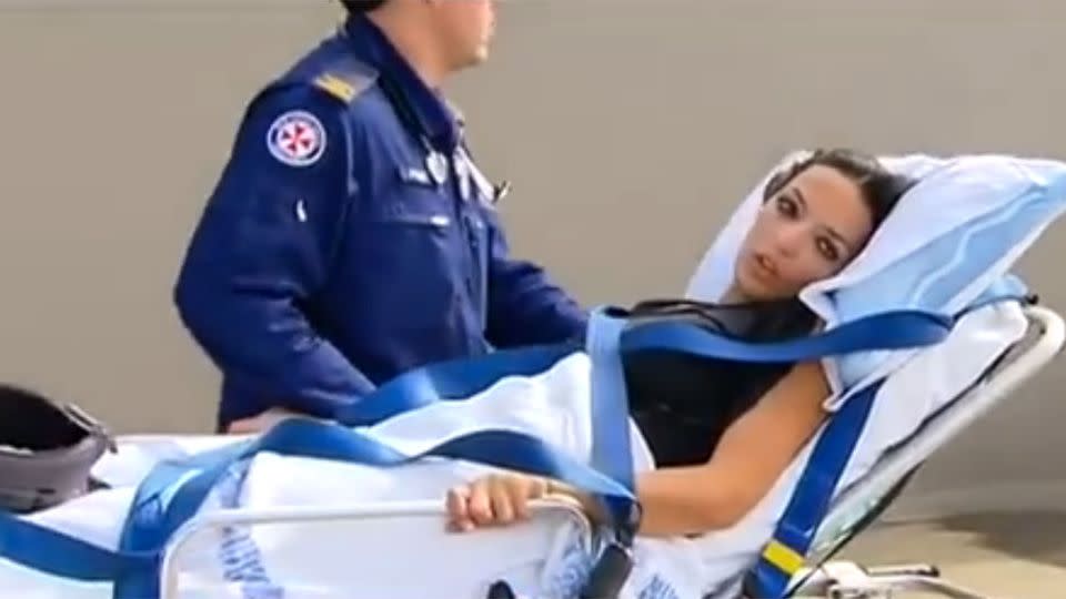 Hoda Darwiche was shot in the leg during the execution of underworld figure Walid ‘Wally’ Ahmad. Photo: 7 News