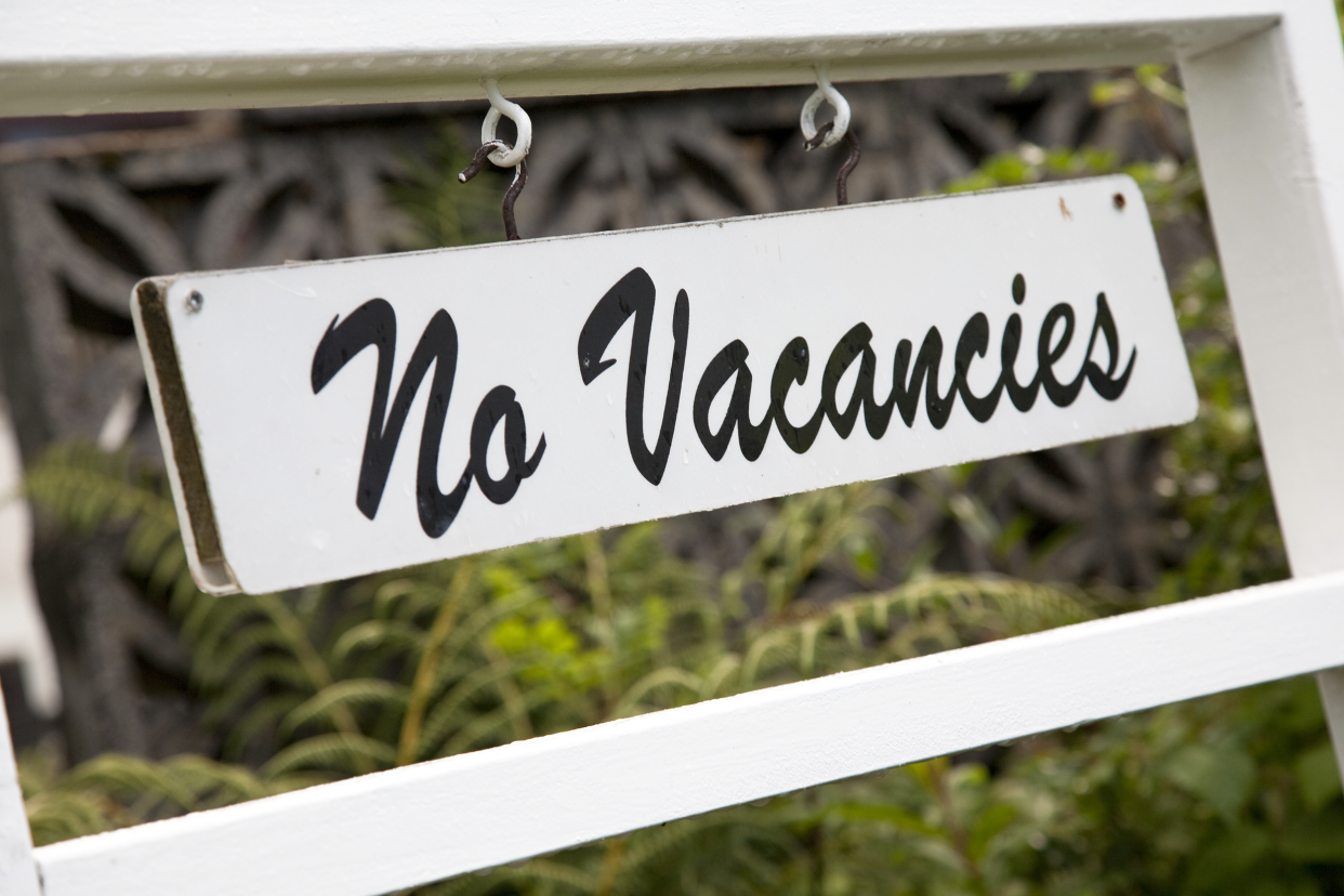 No vacancies sign