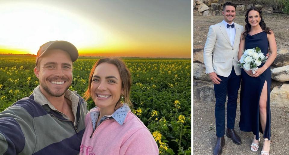 Farmer Wants A Wife couple Jess and Will together from Instagram
