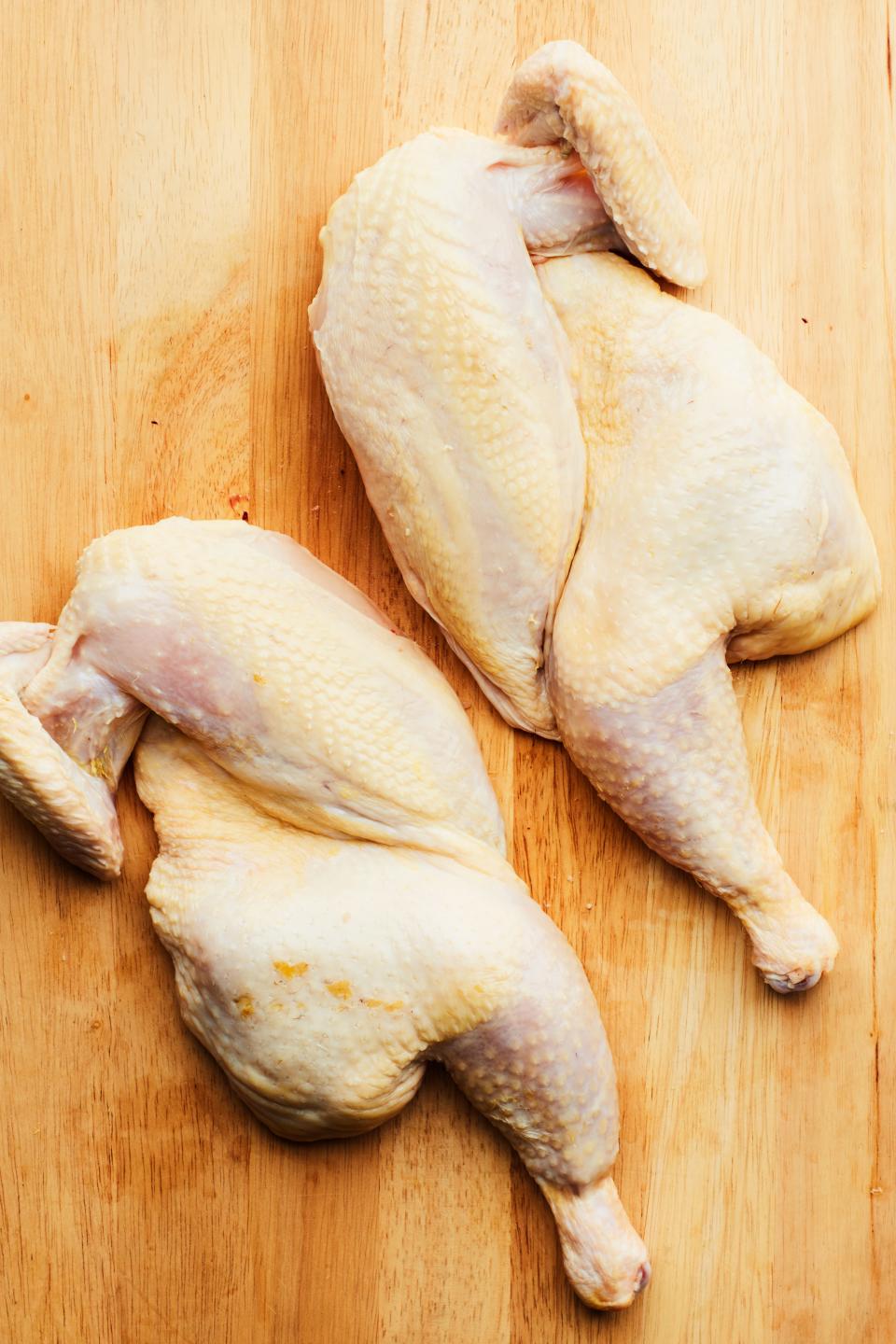 <h1 class="title">How and Why to Cut a Chicken in Half process 4</h1><cite class="credit">Photo by Chelsea Kyle, Prop Styling by Nathaniel James, Food Styling by Laura Rege</cite>