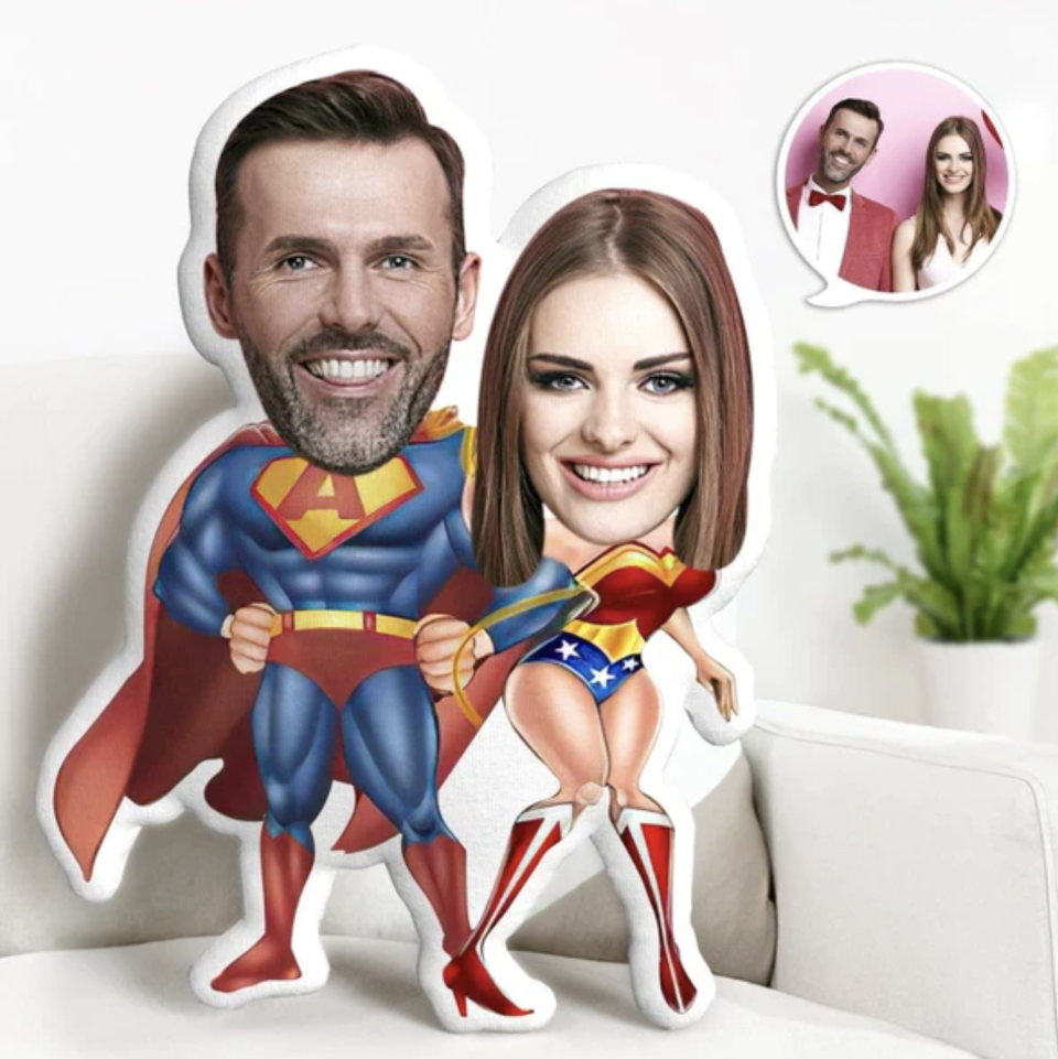 <p><a href="https://go.redirectingat.com?id=74968X1596630&url=https%3A%2F%2Fwww.giftlab.com%2Fproducts%2Fpersonalized-pillow-custom-photo-minime-pillow-supermen-valentines-day-gifts&sref=https%3A%2F%2Fwww.bestproducts.com%2Flifestyle%2Fg3537%2Ffunny-valentines-day-gift-ideas%2F" rel="nofollow noopener" target="_blank" data-ylk="slk:Shop Now;elm:context_link;itc:0;sec:content-canvas" class="link ">Shop Now</a></p><p>Custom MiniMe Superhero Pillow</p><p>giftlab.com</p><p>$25.95</p><span class="copyright">Giftlab</span>