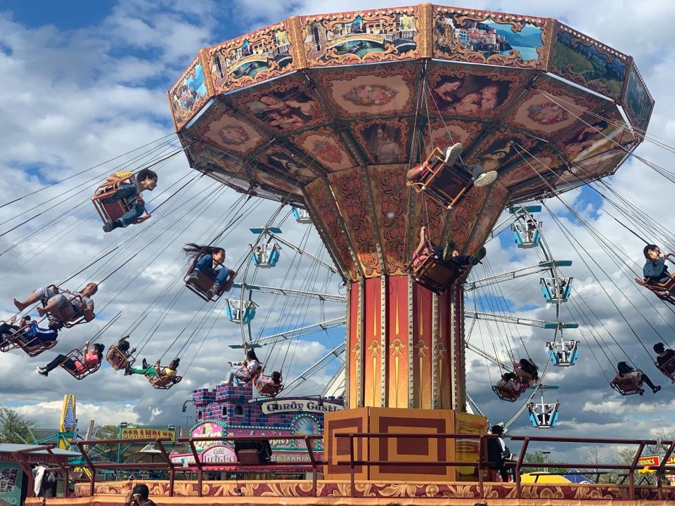 The Sarasota Winter Carnival is today through Monday and features carnival attractions from Dreamland Amusements, pictured here.