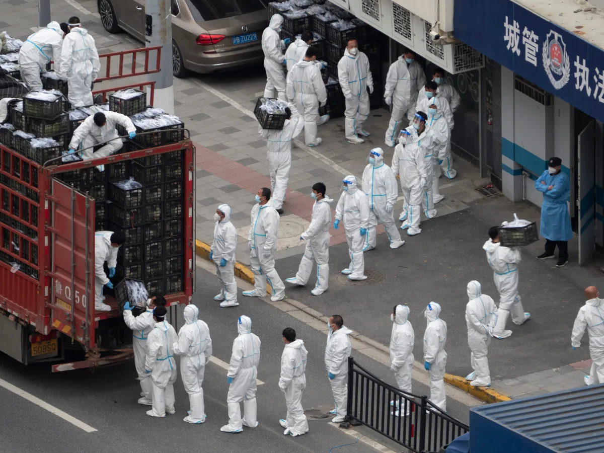 Shanghai is flying drones over districts to tell citizens under lockdown to 'cur..