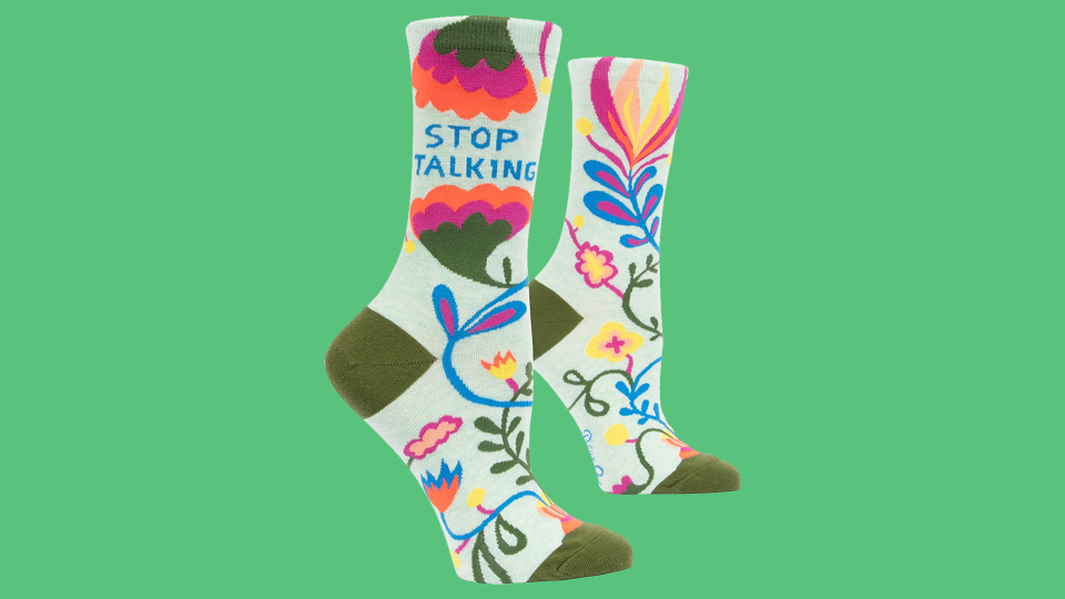 Get these socks for the sarcastic grinch in your life