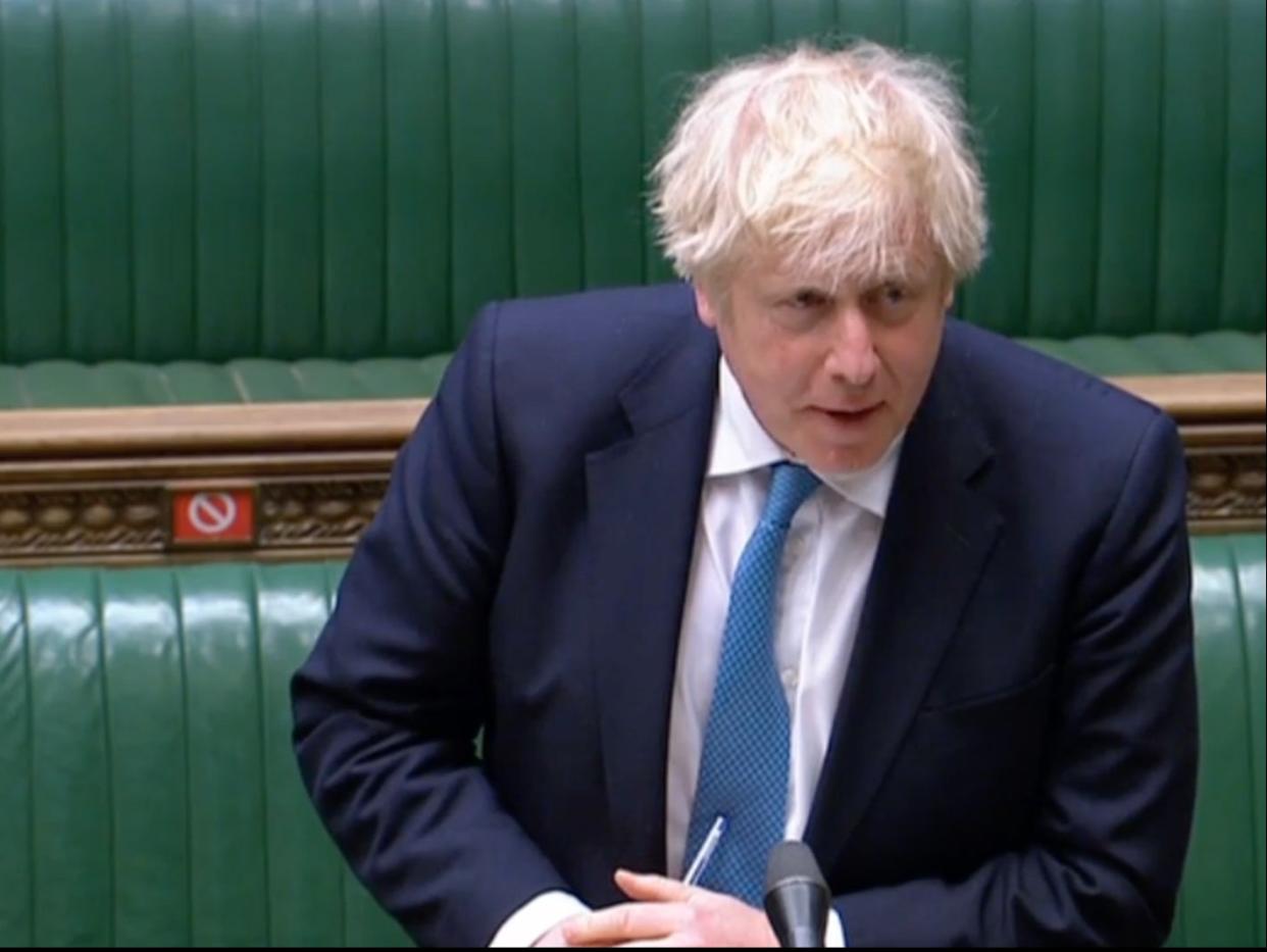 Boris Johnson speaking in the Commons after the Queen’s Speech (UK Parliament)