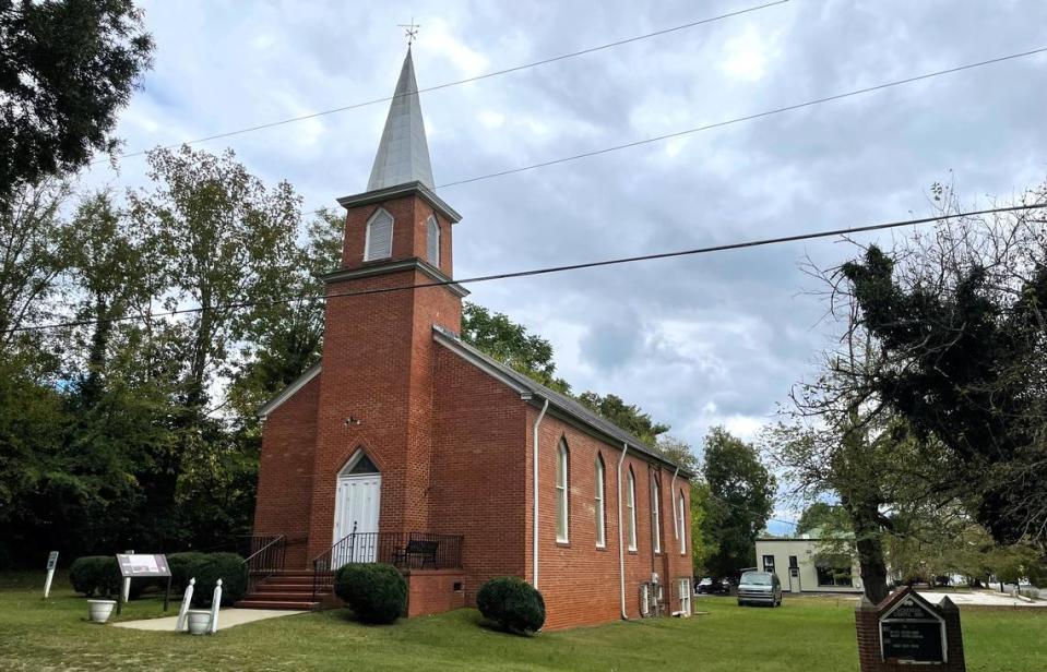 Dickerson Chapel was built in 1790 as Orange County’s third courthouse building. The steeple and church bell was added later, along with other physical updates through the years. The congregation is raising money now toward its future preservation.