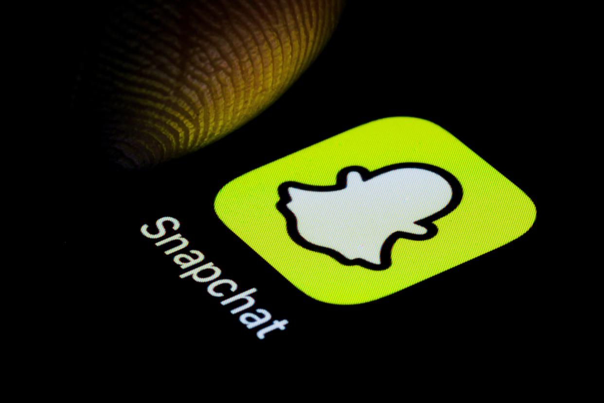 Symbolic photo: The Snapchat app is displayed on a smartphone