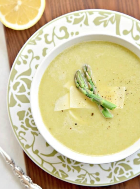 <p>Real House Moms</p><p>This creamy asparagus soup is rich and bright with a mix of cream and lemon.</p><p><strong>Get the recipe: <a href="https://realhousemoms.com/creamy-asparagus-soup/" rel="nofollow noopener" target="_blank" data-ylk="slk:Creamy Asparagus Soup;elm:context_link;itc:0;sec:content-canvas" class="link ">Creamy Asparagus Soup</a></strong></p><p><strong>Related: <a href="https://www.yahoo.com/lifestyle/60-star-asparagus-recipes-recipe-191939420.html" data-ylk="slk:60 All-Star Asparagus Recipes;elm:context_link;itc:0;sec:content-canvas;outcm:mb_qualified_link;_E:mb_qualified_link;ct:story;" class="link  yahoo-link">60 All-Star Asparagus Recipes</a></strong></p>