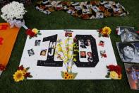 Fans gather at Forest Lawn Cemetery ten years after the death of child star turned King of Pop, Michael Jackson, in Glendale, California