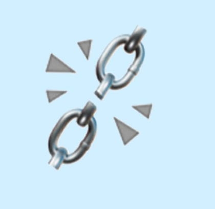 broken chain emoji