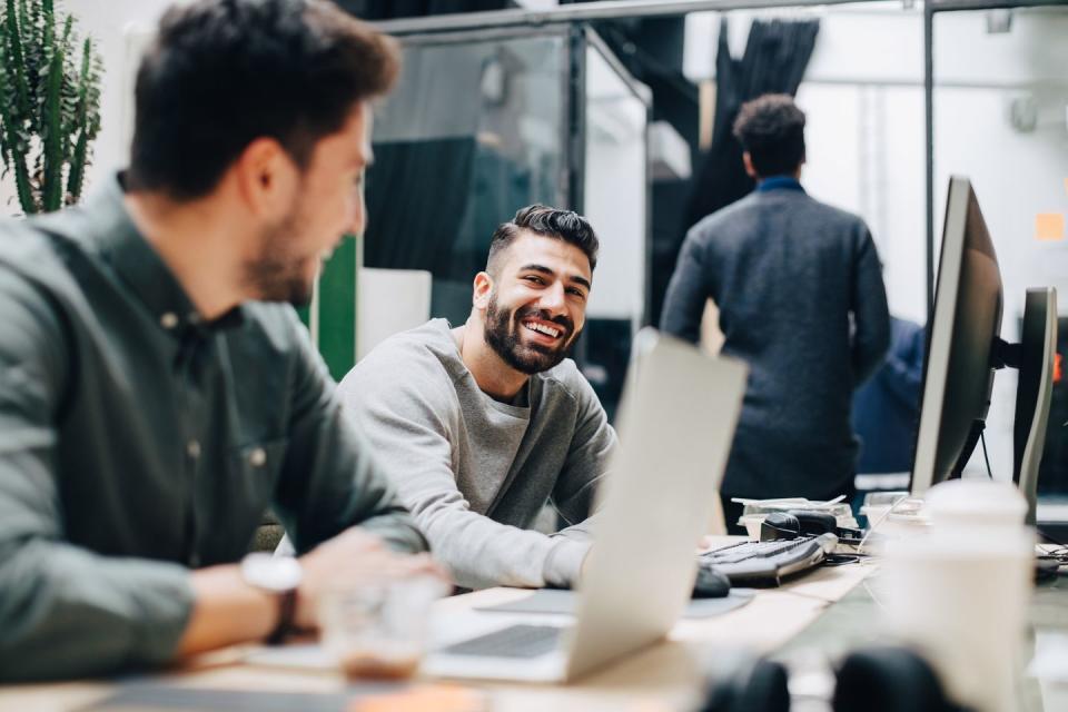 <p>Beat your office mate to their desk and flip the display of their computer screen fully upside down. This might sound complicated, but it can actually be accomplished with a few simple keystrokes in system preferences (and can be undone the same way when the fun is over).</p>