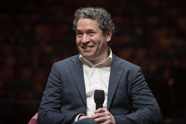 Musical Director of the Paris Opera Gustavo Dudamel and his wife