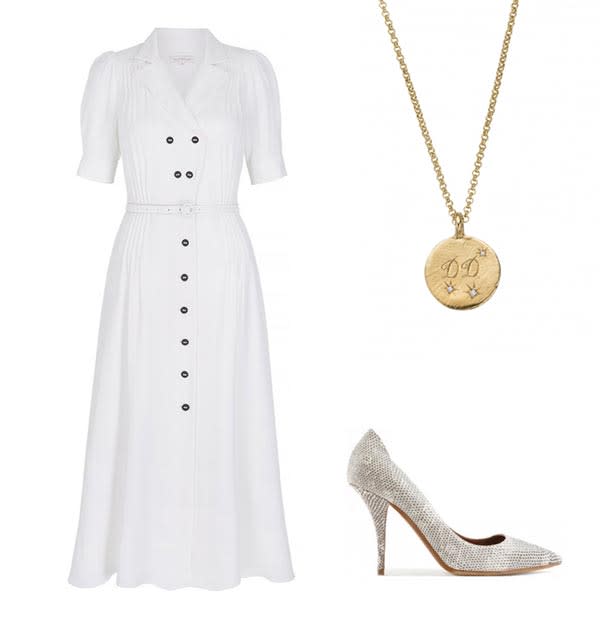Kate Middleton, vestido camisero blanco