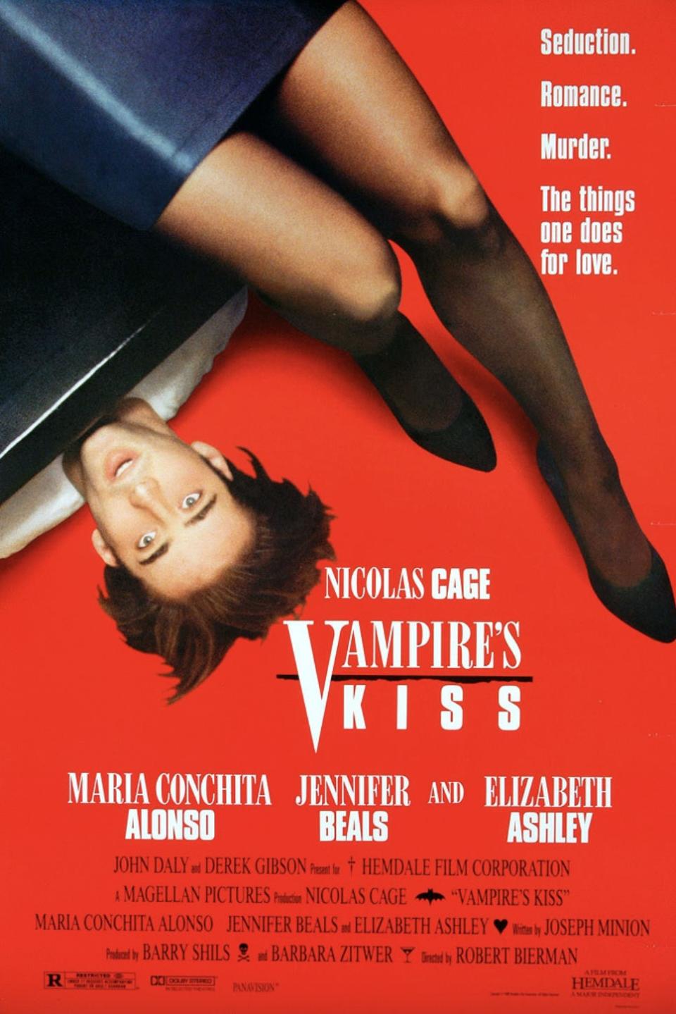 Poster for "Vampire's Kiss" (1988).