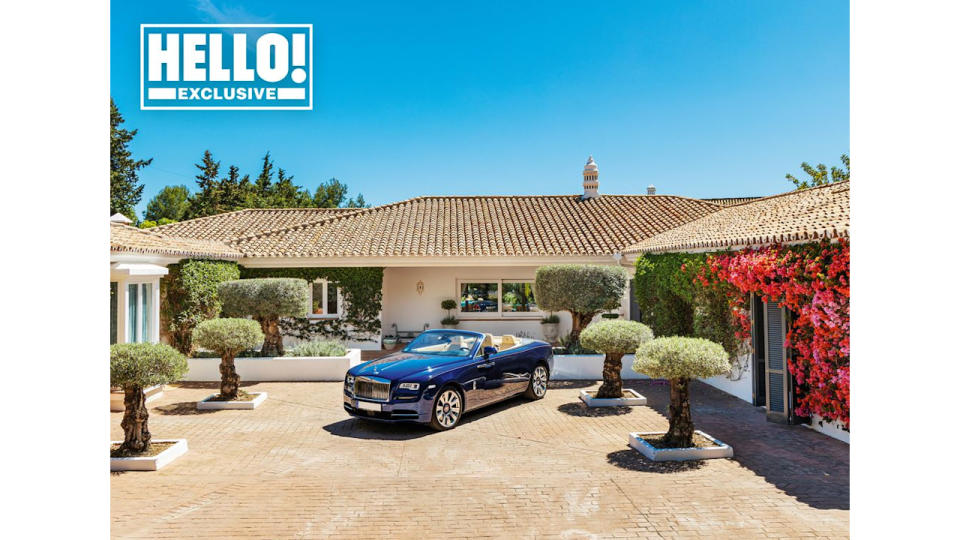 Veronica Schmidt's Marbella home driveway with car